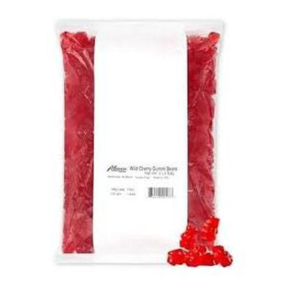 Albanese Wild Cherry Gummi Bears 5 Pound Bag Bulk