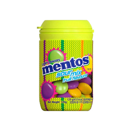 Mentos Korea Import Fruity Chewy Assorted Candies, Sour Mix Sour Candy Treat, 4.23oz Cup, 6 Cups Count