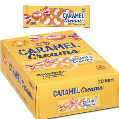 Goetze Caramel Creams Original Soft Caramel Candy with Cream Center, 1.9 oz, 20-Count Tray Pack