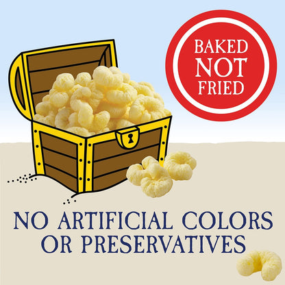 Pirates Booty Aged White Cheddar Flavor Puffed Aged Cheese Snack Food, 1 oz, 24-Count Bags, Ideal for Parties, Safe for Room Temp Storage