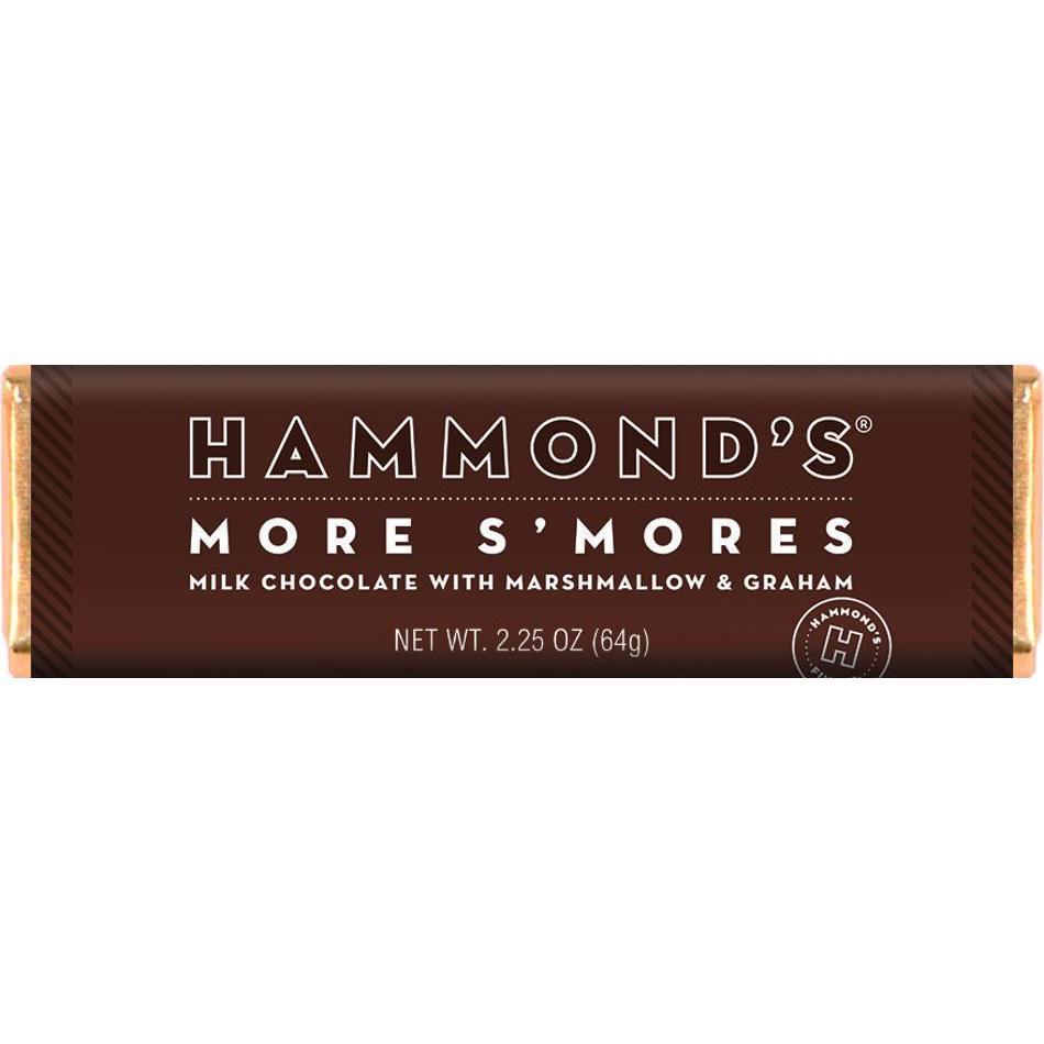 Hammonds Smores Marshmallow Milk Chocolate Bar 2.25 oz 12 Count Chocolate Candy Snack