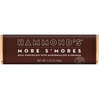 Hammonds Smores Marshmallow Milk Chocolate Bar 2.25 oz 12 Count Chocolate Candy Snack