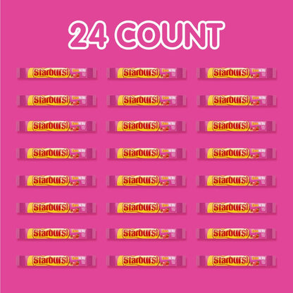 Starburst UK Import FaveReds Soft Chewy Fruit Candies, 45g, 24-Count Tray Pack Snack