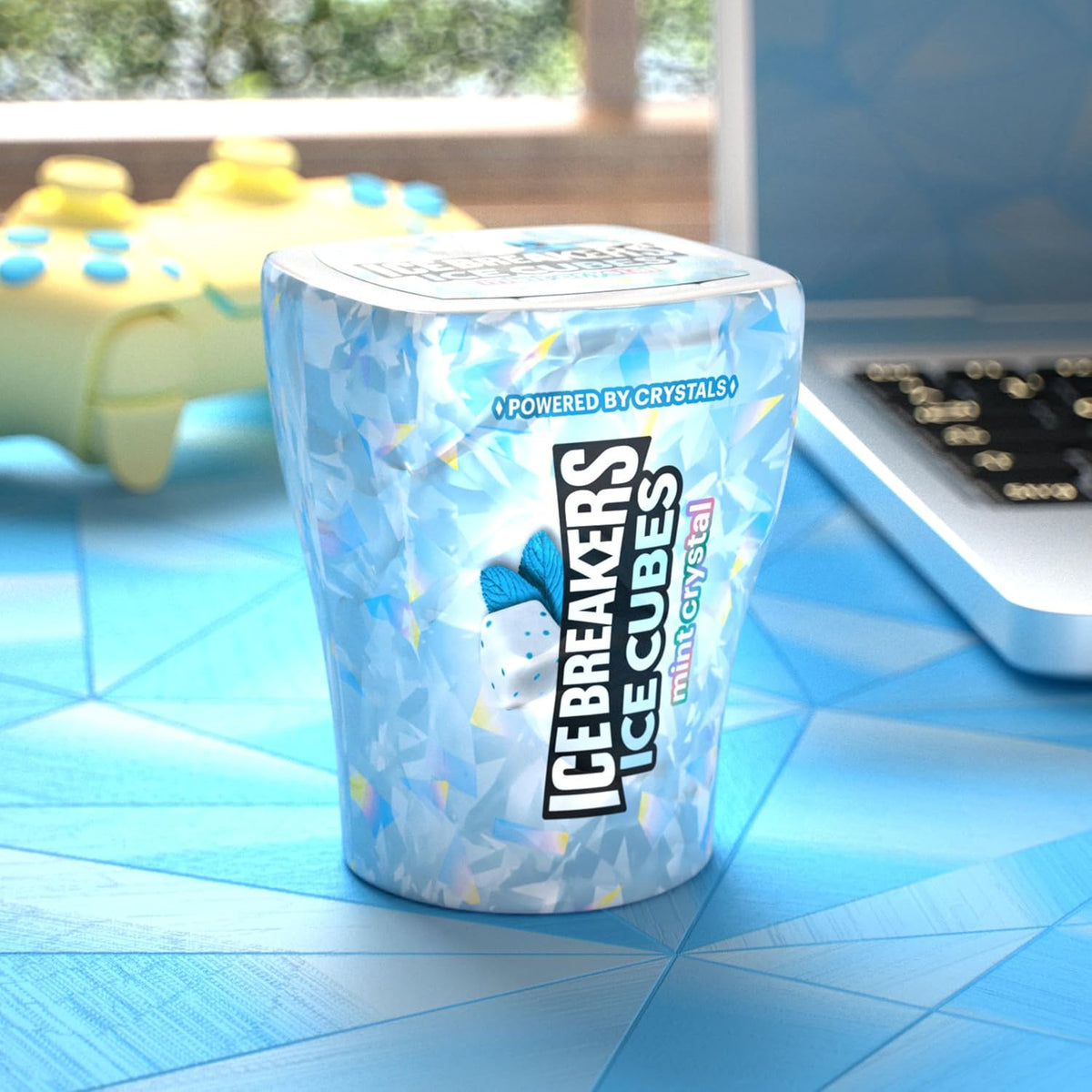 Ice Breakers Cubes Mint Flavor Sugar-Free Chewing Gum, 3.24 oz Tray Pack, 6-Count Bottle Pack Snacks
