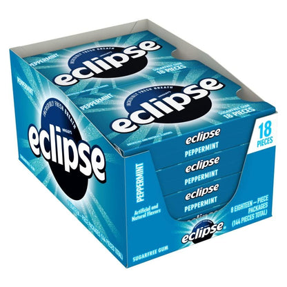 Eclipse Chewing Gum Peppermint 8 Count 18 Pieces Each