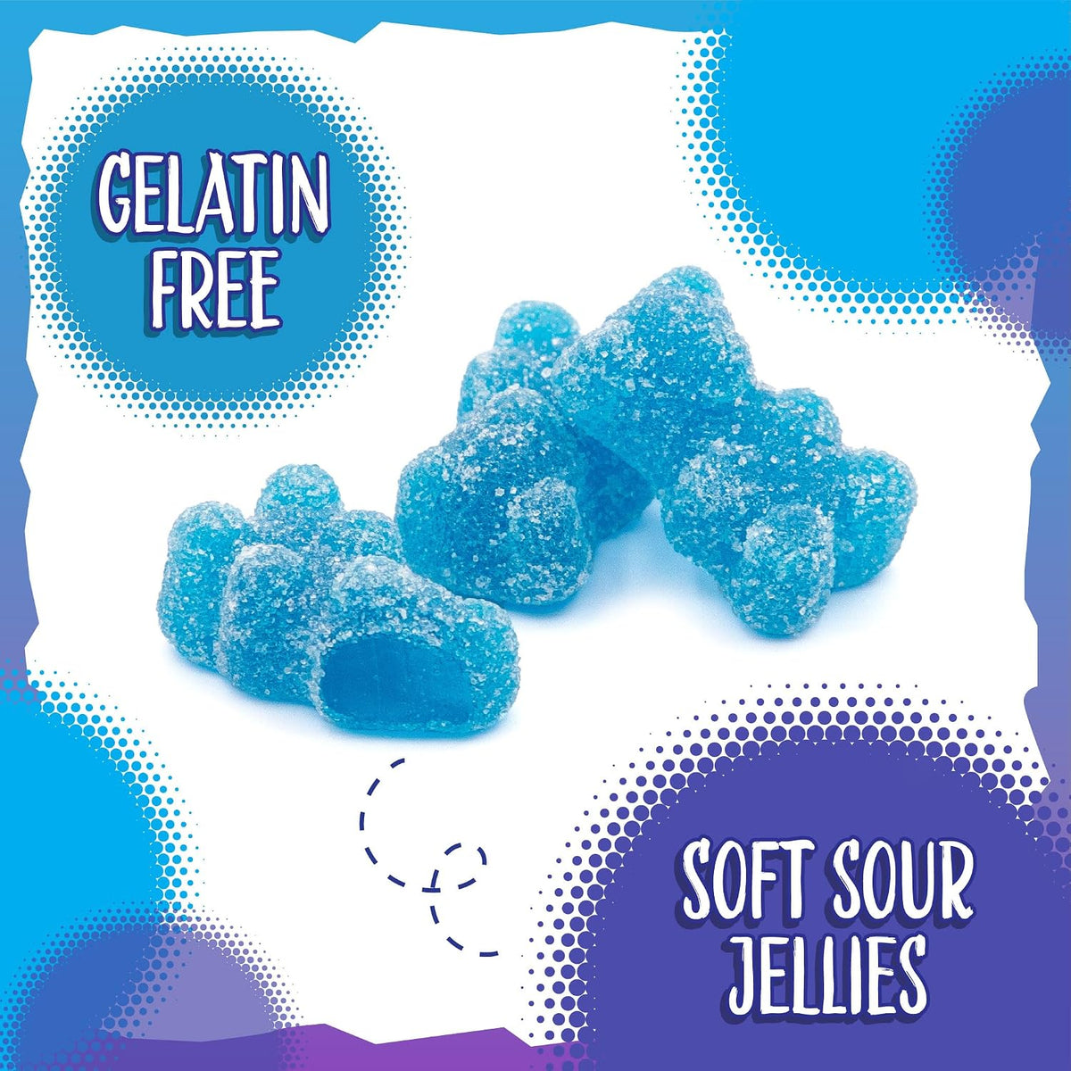 Clever Sour Blastin Blue Raspberry Gummy Fun Bears 6.6 lb  Sour Gummy Bears Candy | Bulk Chewy Candy for Parties & Candy Buffets