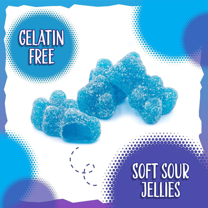 Clever Sour Blastin Blue Raspberry Gummy Fun Bears 6.6 lb  Sour Gummy Bears Candy | Bulk Chewy Candy for Parties & Candy Buffets