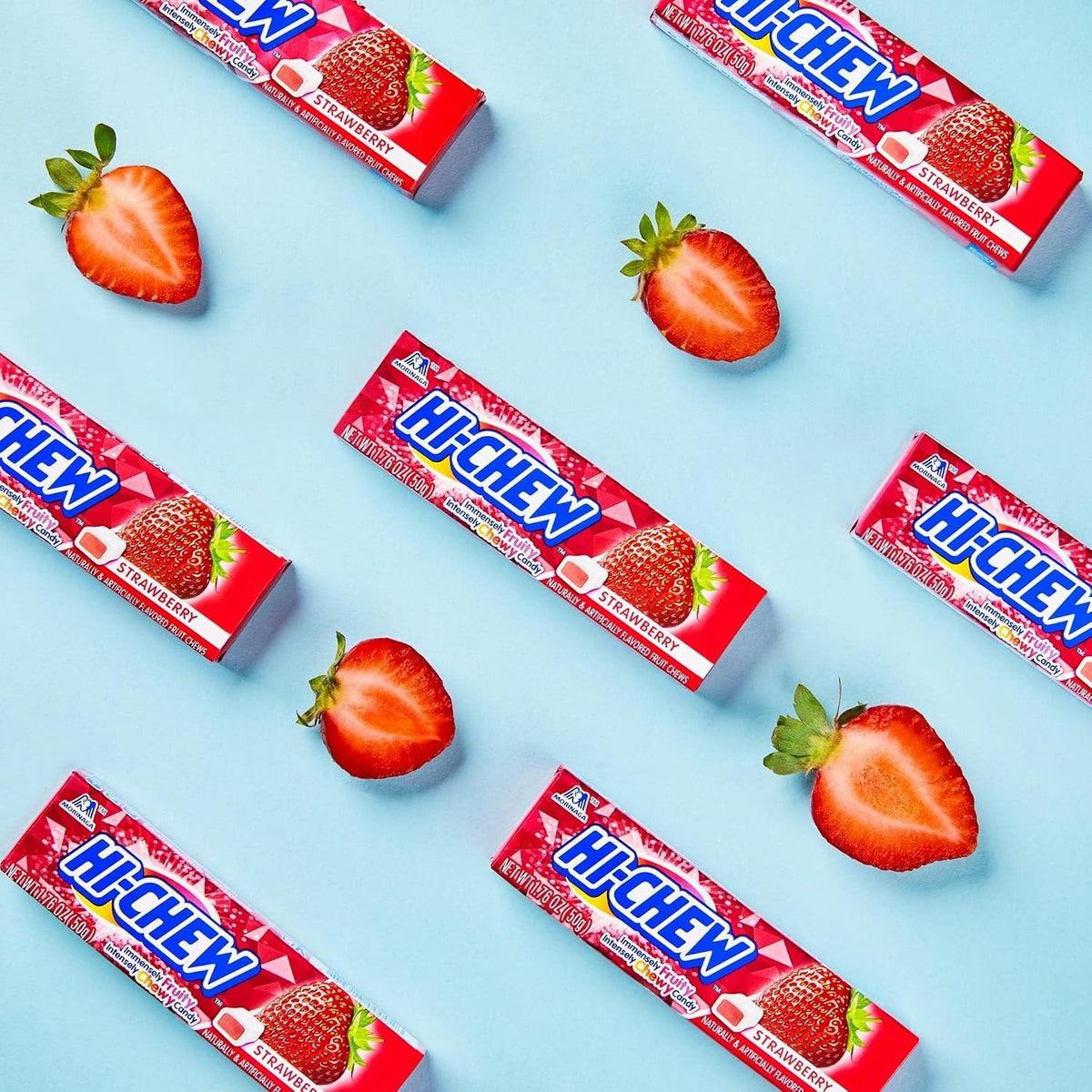 Hi-Chew Strawberry Chewing Candy, 1.76oz Tray Pack (15 Packs) - Soft Japanese Favorite for Snacking, Sharing