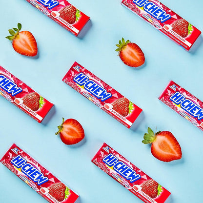 Hi-Chew Strawberry Chewing Candy, 1.76oz Tray Pack (15 Packs) - Soft Japanese Favorite for Snacking, Sharing