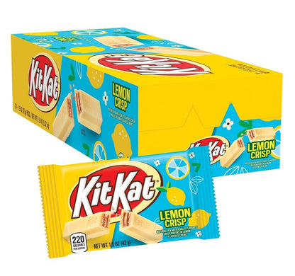 Kit Kat Lemon Crisp Sugar-Infused White Chocolate Wafer Candy Bars, 1.5 oz, 24-Count Snack Bars, 24 Bars