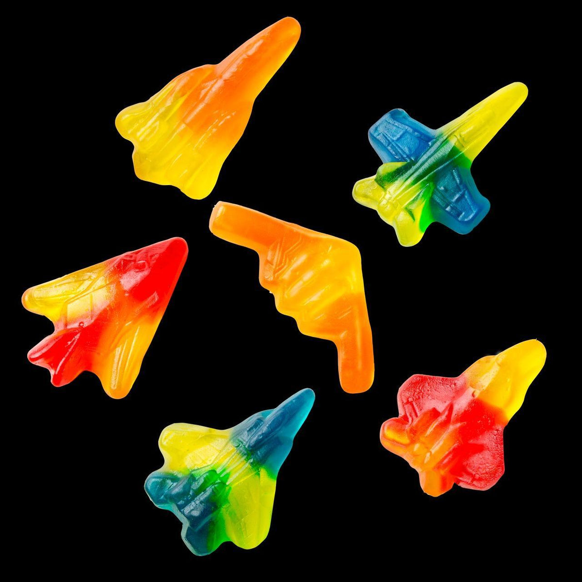 Albanese Aircraft-Shaped Gummy Candy, 5 lbs Bulk Bag, Featuring Jet Fighter and B2 Bomber Designs