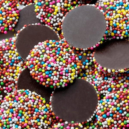 Dark Chocolate Rainbow Nonpareils 5 lb Bulk Bag Colorful Chocolate Candy