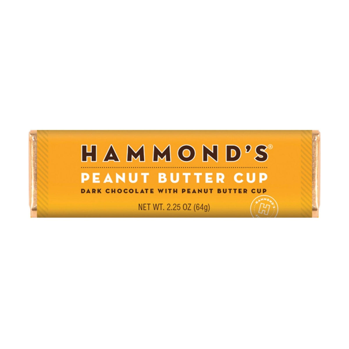Hammond Peanut Butter Flavor Dark Chocolate Candy Snack Biscuits, 2.25oz Individual Wraps, 12-Count Pack