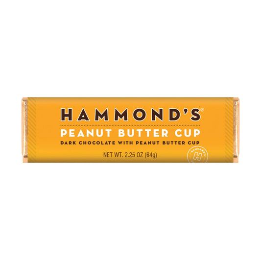 Hammond Peanut Butter Flavor Dark Chocolate Candy Snack Biscuits, 2.25oz Individual Wraps, 12-Count Pack
