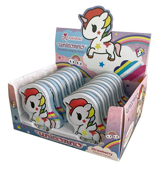 Boston America Tokidoki Unicorno Unicorn Boxed Tin Candy - 12 pcs Sweet Snacks with Sugar Content