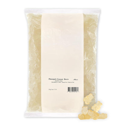 Albanese Soft Chewy Pineapple Gummies Bears, 5lb Bulk Bag, Tropical Fruit Bulk Candies