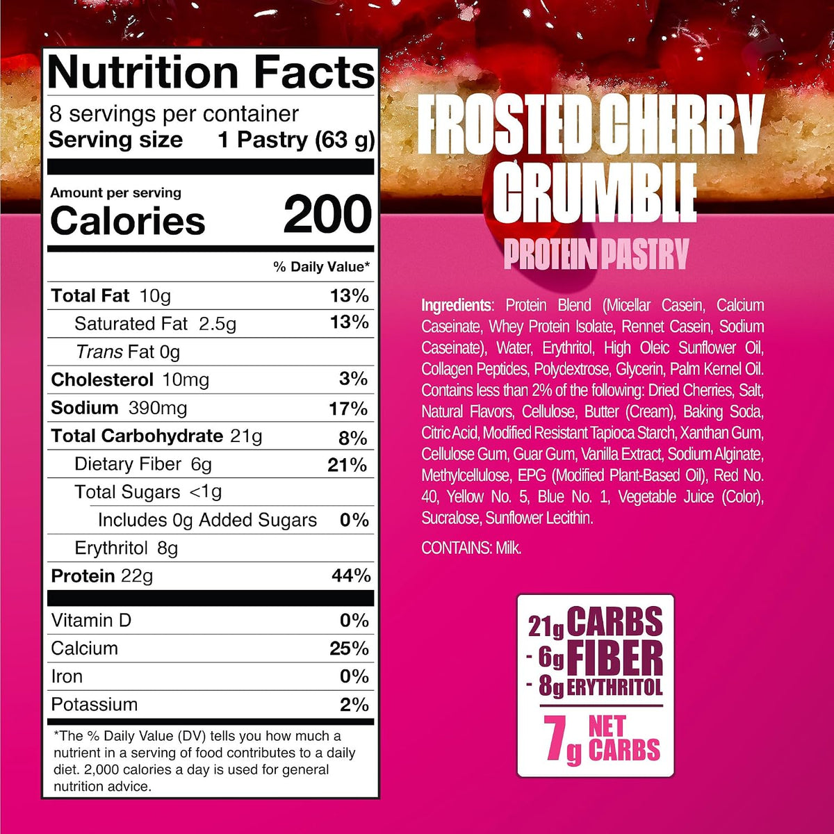 Legendary Protein Pastry Keto Strawberry 10 Count Tray Strawberry Protein Snack
