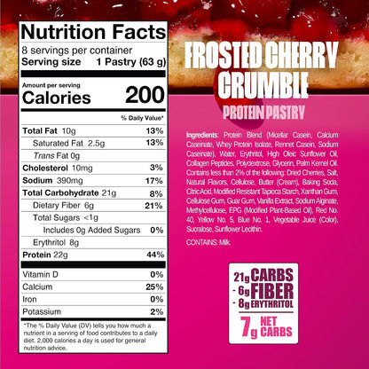 Legendary Protein Pastry Keto Strawberry 10 Count Tray Strawberry Protein Snack