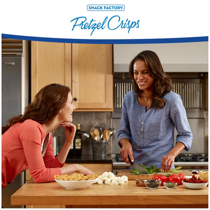 Snack Factory Pretzel Crisps Garlic Parmesan 7.2 oz 12 Count Crunchy Pretzel Snack