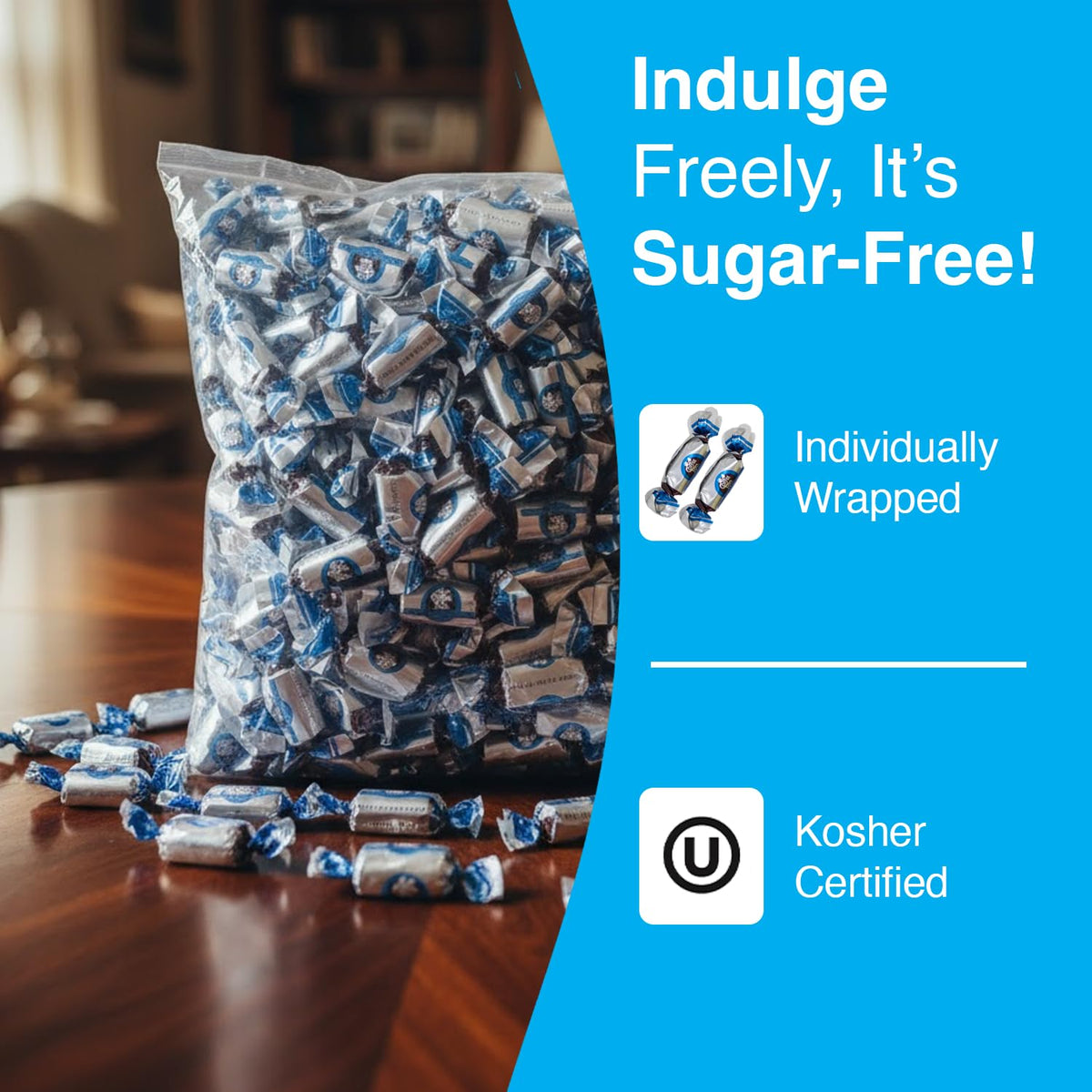Coffee Rio Sugar-Free Hard Candy, 3 lb Bulk Pack - Rich Flavored, Individually Wrapped Treats