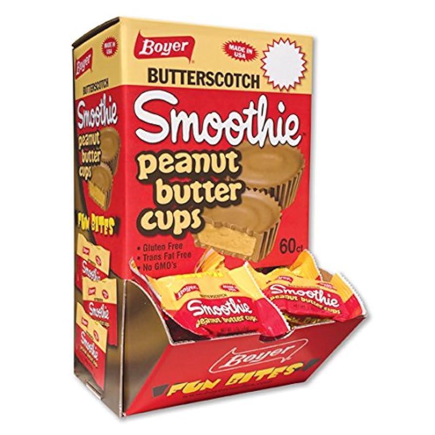Boyer Butterscotch Smoothie Chocolate Peanut Cups - 60-Ct Boxed Changemaker Bites, Sweet Candies & Snacks