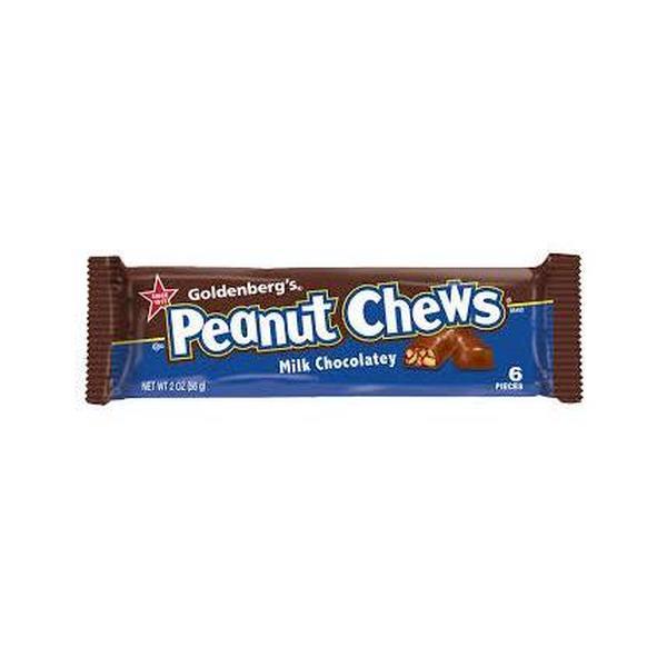 Goldenberg Peanut Chews Candy - Sweet Milk Chocolate-Flavored Snack Bars, 24-Ct, 2oz Each