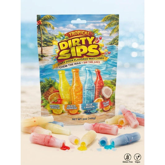 Hidden SupplyNauti Labs Dirty Sips Tropical Soda Wax Bottle Candy 5 oz 6 pack