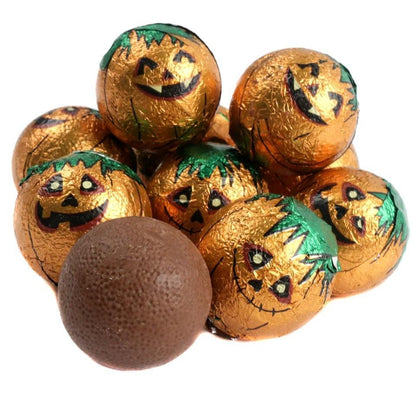 Halloween Double Chocolate Foil-Wrapped Bumpkin Pumpkins Candies, 5lbs Bulk Bag Sugar Snack Chocolate Treats