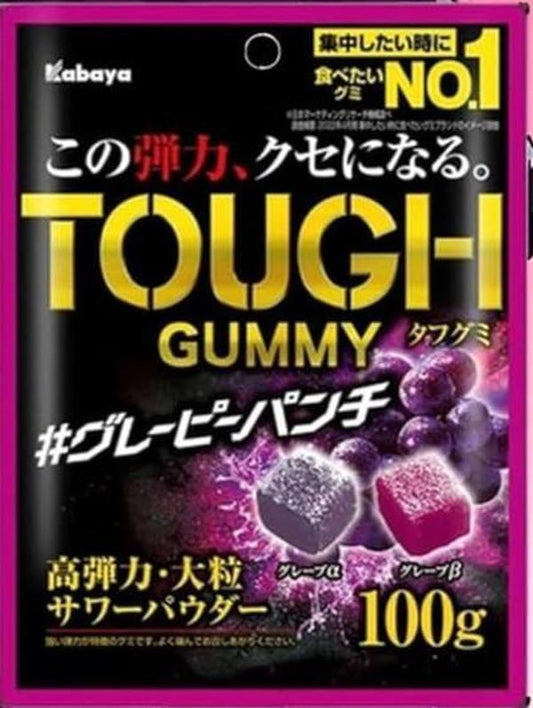 TengenKabaya Japan Tough Sour Soft Gummy GRAPE 100g 6ct