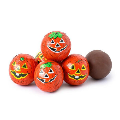 Madelaine Halloween Crisp Milk Chocolate Foil-Wrapped Pumpkin Balls, 5 lb Bulk Bag Snack Candies