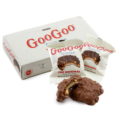 Goo Goo Cluster Original Nougat Chocolate Cluster Candy Bar, 1.75 oz, 12 Pieces, with Peanuts & Caramel