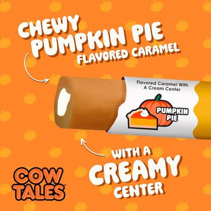 Goetze's Pumpkin Pie Cow Tales Halloween Candy, 1 oz, 36 Pieces Fall-Flavored Caramel Snacks