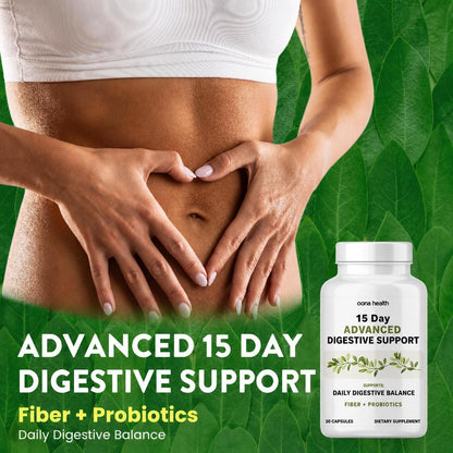 Spark Nutrition 15-Day Digestive Support Dietary Fiber Supplement Herbal Blend Capsules - with Psyllium Husk, Flaxseed, Aloe Vera, Senna Leaf - for Adult Gut Health & Regularity