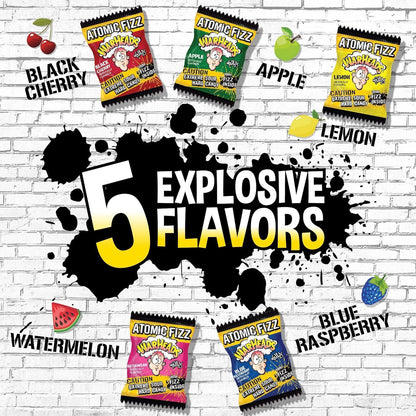 Warheads Atomic Fizz Extreme Sour Hard Candies, 3 lbs Bagged Sugar Base Snack