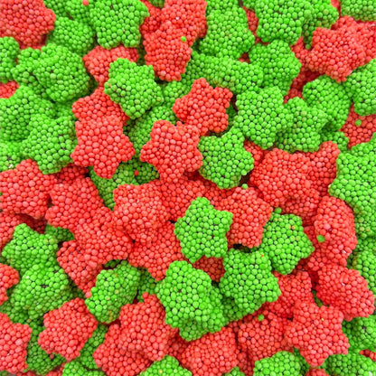 Cosmo Halloween Star Gummy Clusters Green Fruit and Pink Strawberry 5 lb Bulk Bag Fruity Gummy Candy