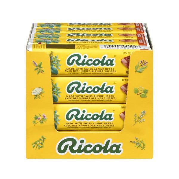 Ricola Herbal Cough & Throat Drops, Sugar-Free Original Herb Formula, 20-Count Tray