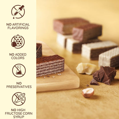Loacker Gardena White Hazelnut Wafer Cookies with Cream Filling, 1.34 oz, 25-Count Italian Snack