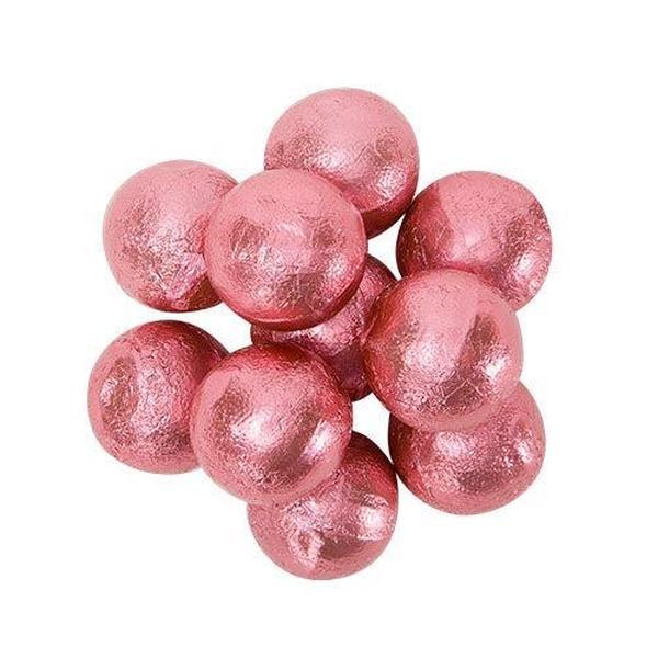 Palmers Pink Foil Double Chocolate Balls - Party Snacks, Sweet Flavor Candies, 3 lb