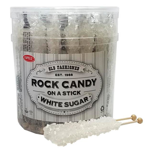 Espeez Orange Rock Candy On a Stick Jar 36 ct 6.5 "
