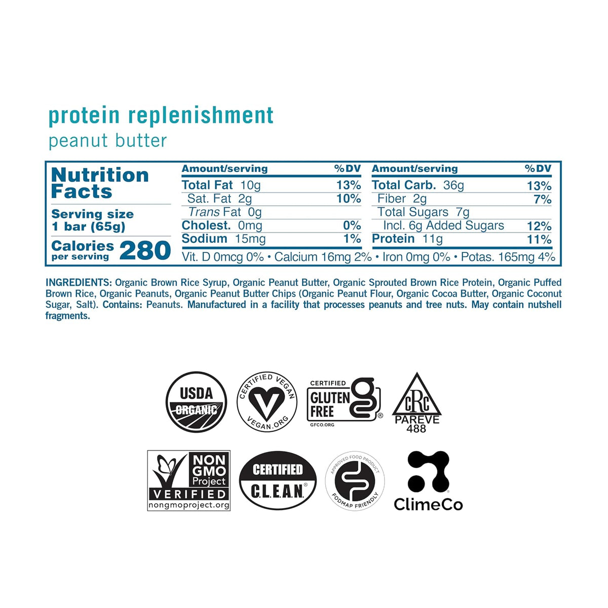 GoMacro Certified Organic Plant-Based Protein Focus Bar - Peanut Butter Flavor, 2.3 oz, 12 Bars Box Pack, Vegan Gluten-Free Snack, 2.3Oz