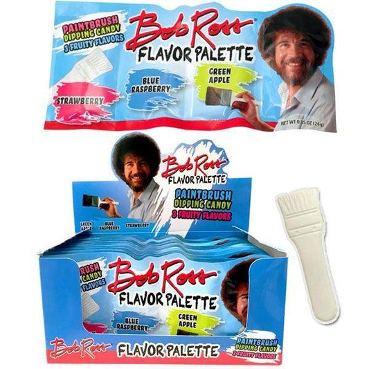 Boston American Bob Ross Sugar-Based Paint Palette Dip Candies - 18 Pieces, Sweet Flavor Snacks for Adults