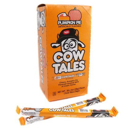 Goetze's Pumpkin Pie Cow Tales Halloween Candy, 1 oz, 36 Pieces Fall-Flavored Caramel Snacks