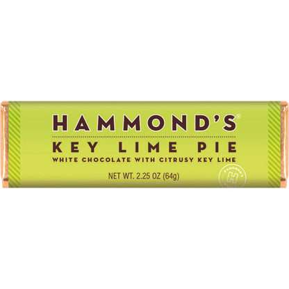 Hammonds Key Lime Pie White Chocolate Bar 2.25 oz 12 Count Lime Dessert Chocolate Candy