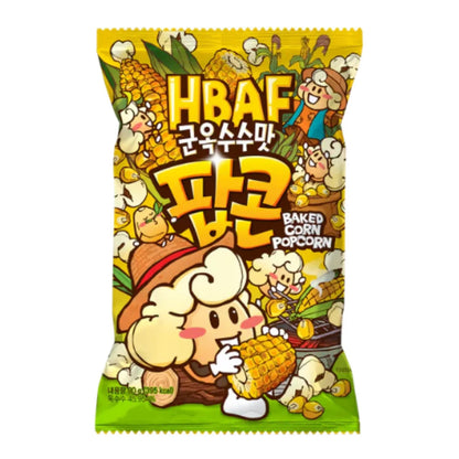 Global TastemakerHBAF Korean Imported Corn-Based Crispy Popcorn Snack, 2.82 oz, 12 bags