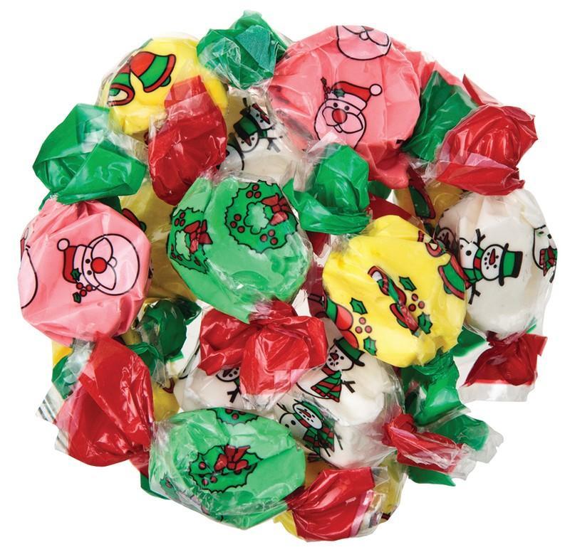 Taffy Town Christmas Assorted Salt Water Taffy, 5lb Bulk Bag Soft Chewy Sweet Holiday Candy Snack