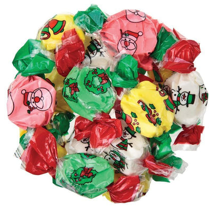 Taffy Town Christmas Assorted Salt Water Taffy, 5lb Bulk Bag Soft Chewy Sweet Holiday Candy Snack