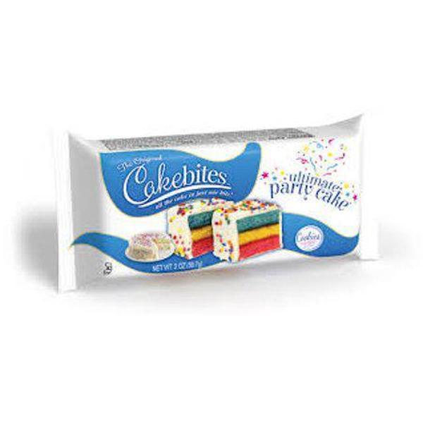 Cakebites Ultimate Party Mini Layer Cake Bites - Frosted, 2oz, 12 Count, Flavorful Sweet Dessert Snacks, Ambient Storage, for Parties & Daily Snacking, Flavor