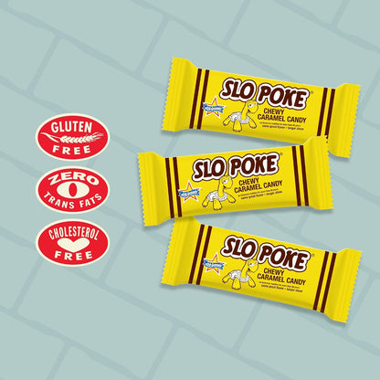 Atkinson Slo Poke Chewy Caramel Bars 1.5 oz 24 Count  Classic Slow-Cooked Caramel Candy | Individually Wrapped Retro Treats