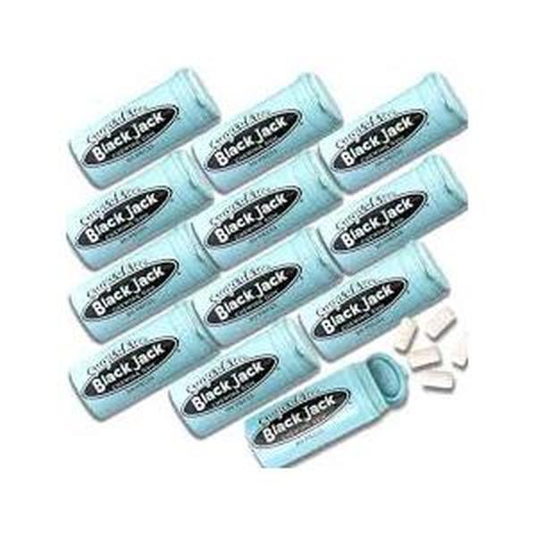 Gerrit Black Jack Sugar-Free Anise Flavored Chewing Gum, 12-Count Tube Packs (0.99oz Each), Retro Candy for Everyday Enjoyment