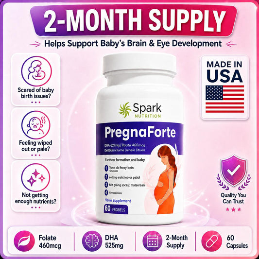 Spark Nutrition Pregnaforte Formula Wellness Supplement - 60-Day Supply Capsules